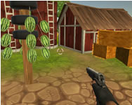 Shoot the watermelon akció HTML5 játék